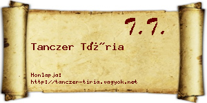Tanczer Tíria névjegykártya